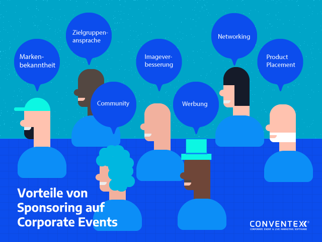 Illustration der Vorteile von Sponsoring auf Corporate Events