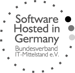 Logo BITMi Software Hosted in Germany in Grau